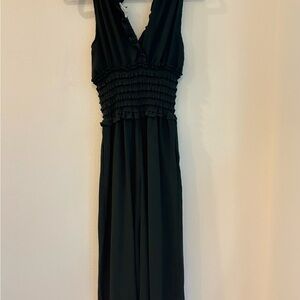 Elegant Forest Green Sleeveless Dress